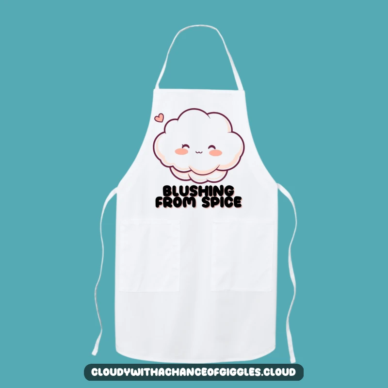 Funny Blushing Cloud Apron: Cook with Ticklish, Rosy Humor