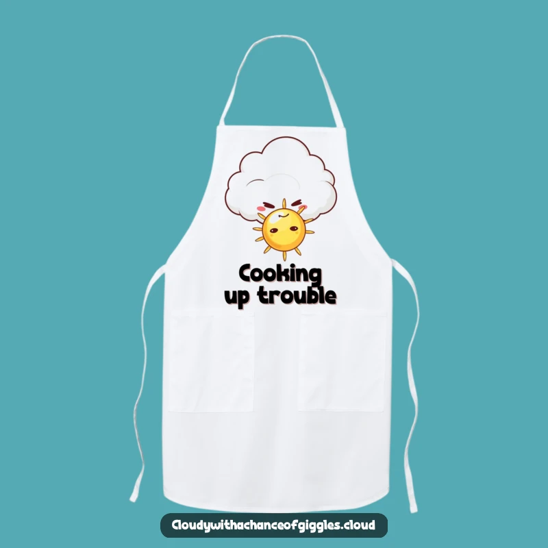 Funny Mischievous Cloud Apron - Playful Kitchen Humor for Chefs