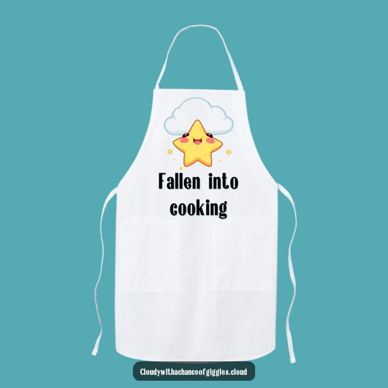 Funny Star Fall Apron: Cook Safely with Celestial Kitchen Humor