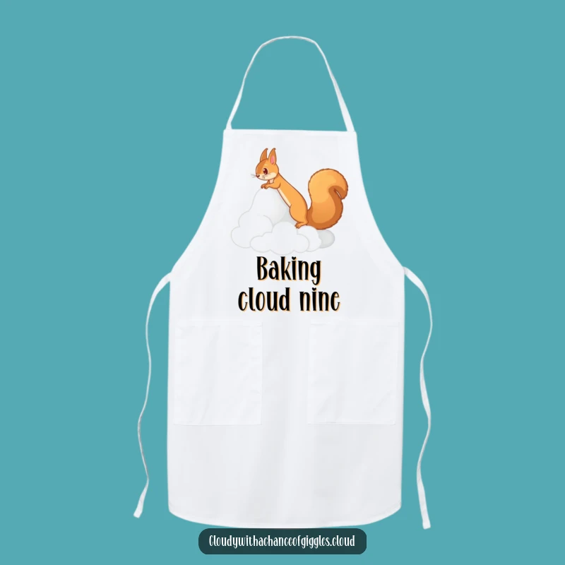 Funny Cloud Squirrel Apron: Cook Up Adventures, Perfect Funny Gift!