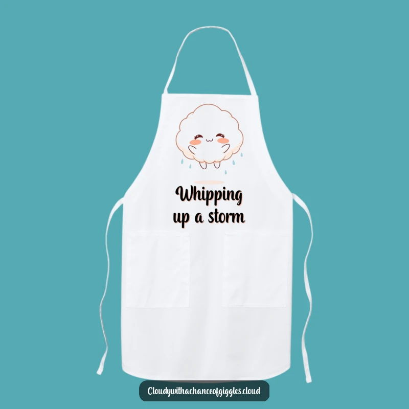 Funny Joyful Rain Cloud Apron: Cook with Cheerful Weather Confidence