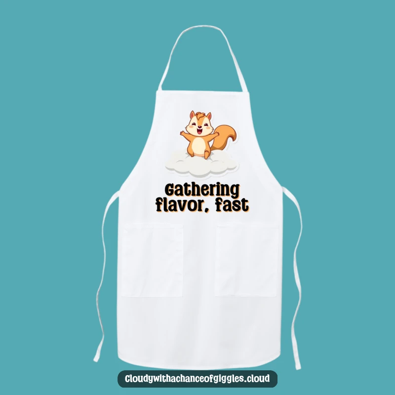 Funny Squirrel Cloud Apron: Silly Leaper Kitchen Wear, Great Funny Gift for Cooks