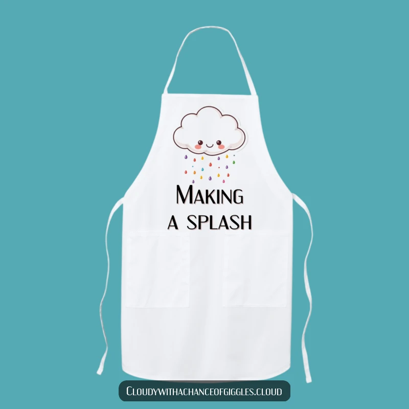 Funny Happy Cloud Apron: Cook with Cheer - A Hilarious Kitchen Gift!