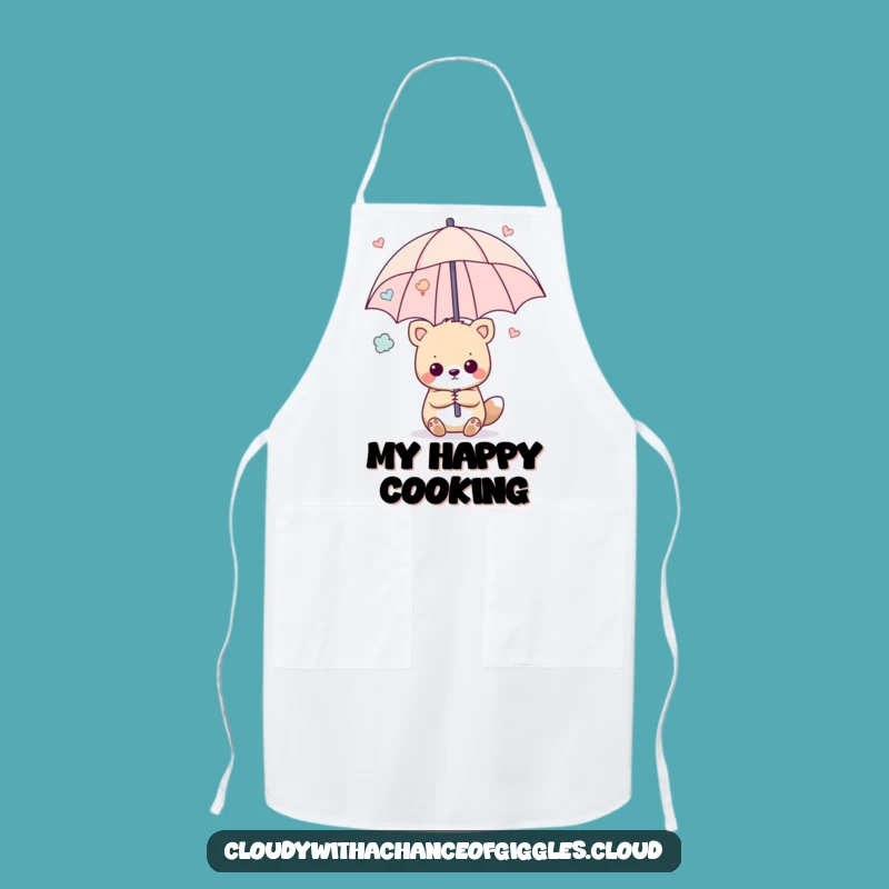 Funny Animal Happy Thoughts Umbrella Apron: Cook with Joyful Protection