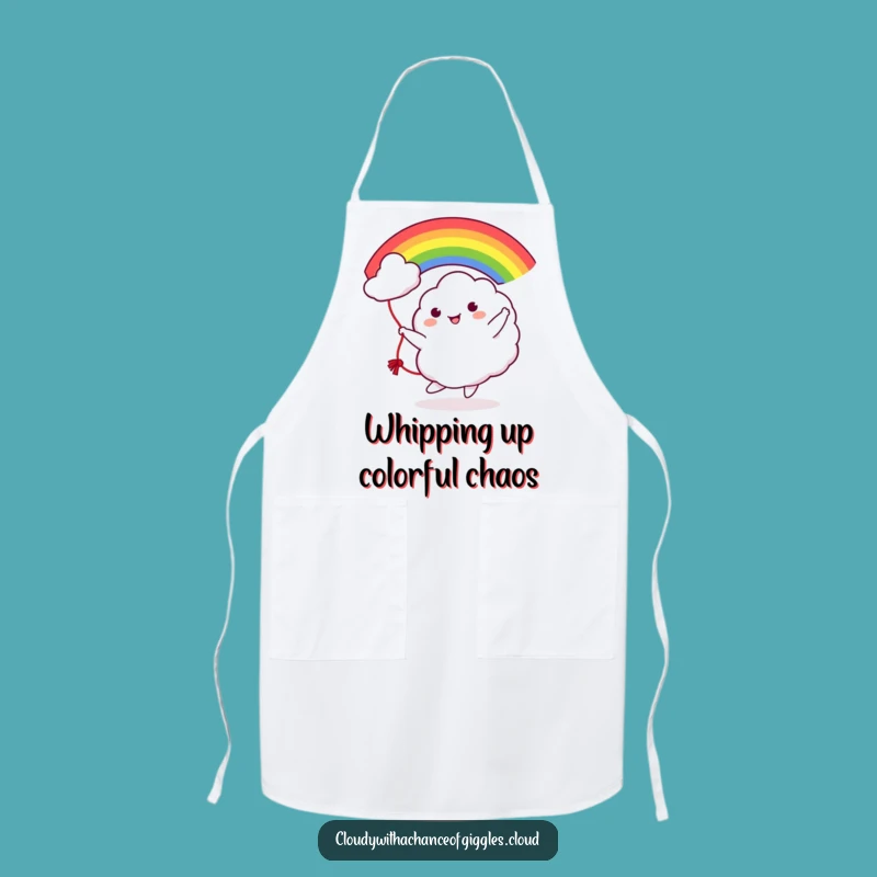 Funny Cloud Rainbow Jump Rope Apron: Chef's Whimsy, Practical Funny Gift