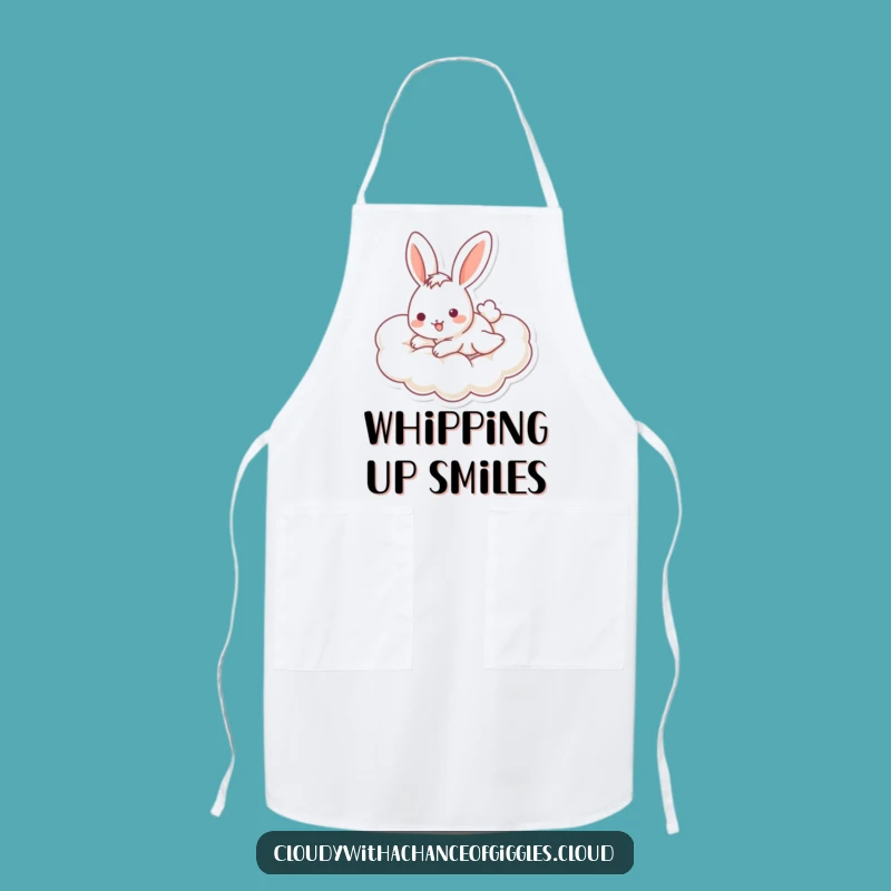 Funny Bunny Cloud Apron: Cheerful Slider Kitchen Wear, Great Funny Gift for Bakers