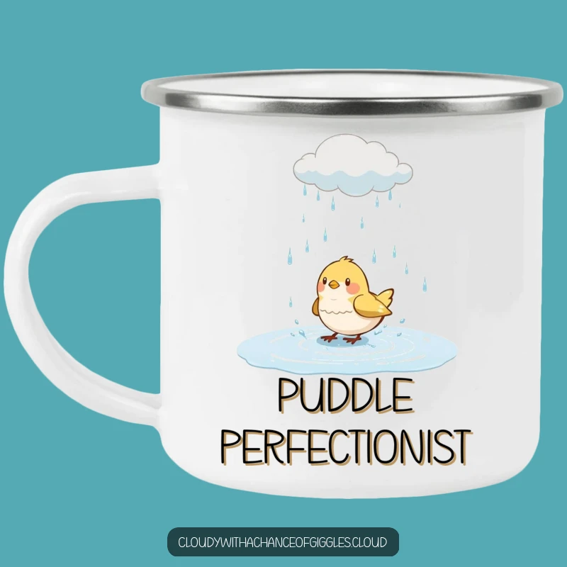 Funny Bird Splashing Camping Mug: Adventure Ready Rain Cloud Cup, Perfect Funny Gift