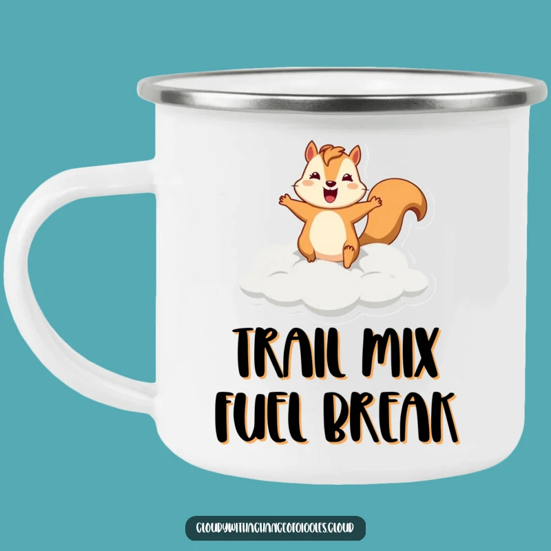 Funny Squirrel Cloud Camping Mug: Silly Leaper Outdoor Mug, Ideal Funny Gift