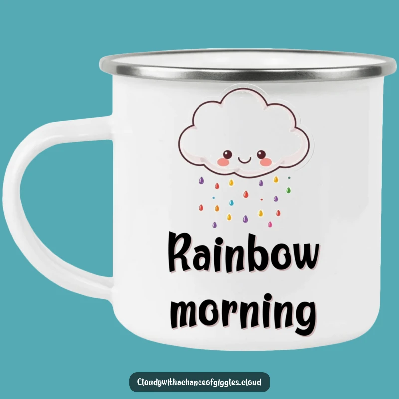 Funny Happy Cloud Camping Mug: Brighten Your Outdoors - Hilarious Gift!