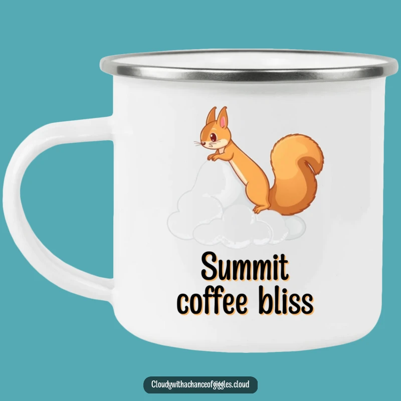 Funny Cloud Squirrel Camping Mug: Adventure Fuel for Dreamers!