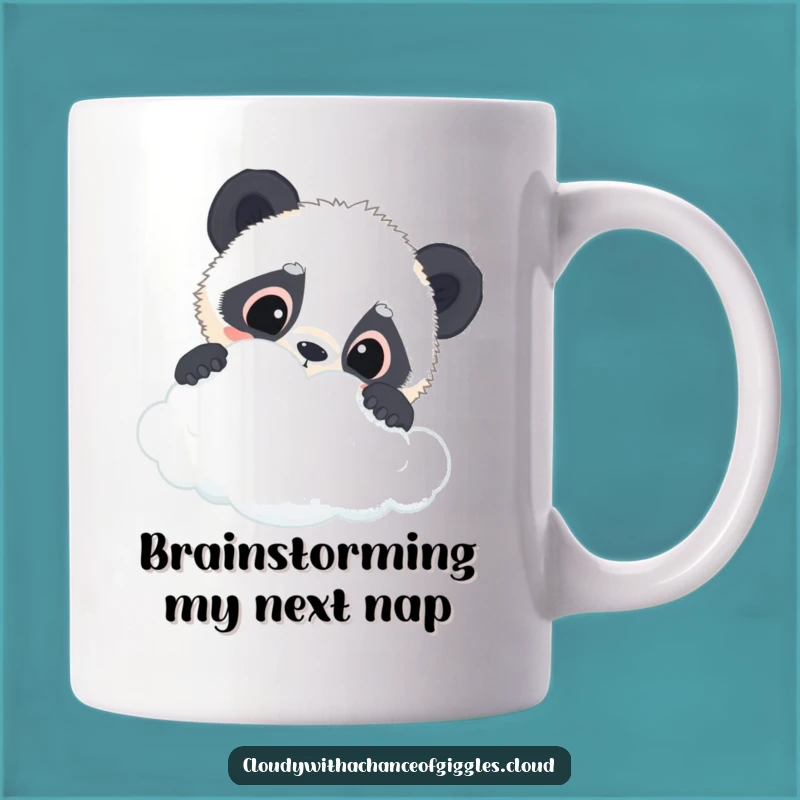 Funny Panda Cloud Mug: Wide-Eyed Cub, Adorable Funny Gift for Panda Lovers