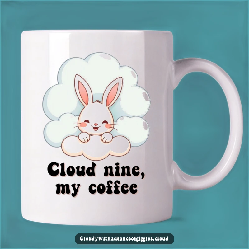 Funny Bunny Cloud Mug: Adorable & Whimsical Character Gift