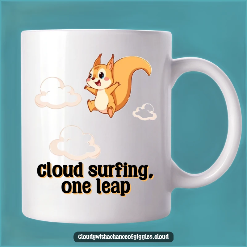 Funny Squirrel Cloud Hopper Mug - Perfect Gift for Sky-High Humor