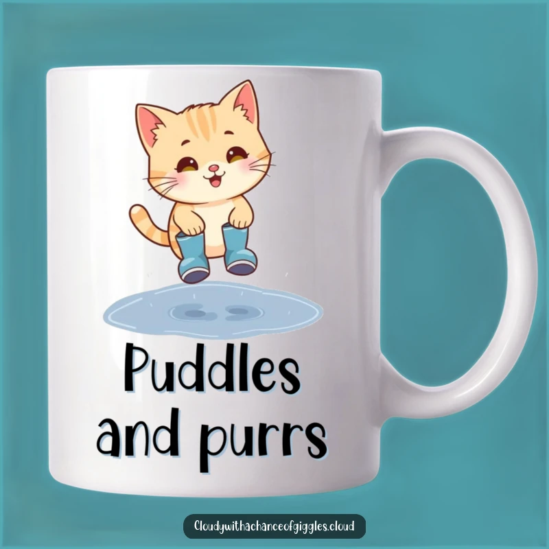 Funny Cat Rain Boots Mug: Puddle Jumper Gift for Playful Souls
