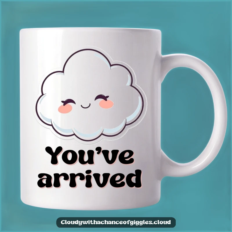 Funny Cloud Wink Mug - Cheerful Character Gift for a Bright Start!