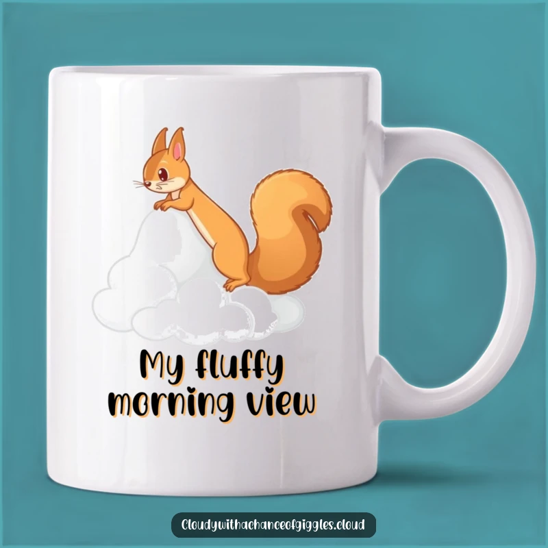 Funny Dreamy Squirrel Cloud Mug: Whimsical Adventure Gift for Dreamers!