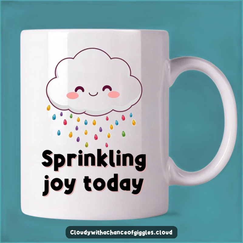 Funny Fluffy Cloud Mug: Cheerful Rain Gift for a Brighter Day