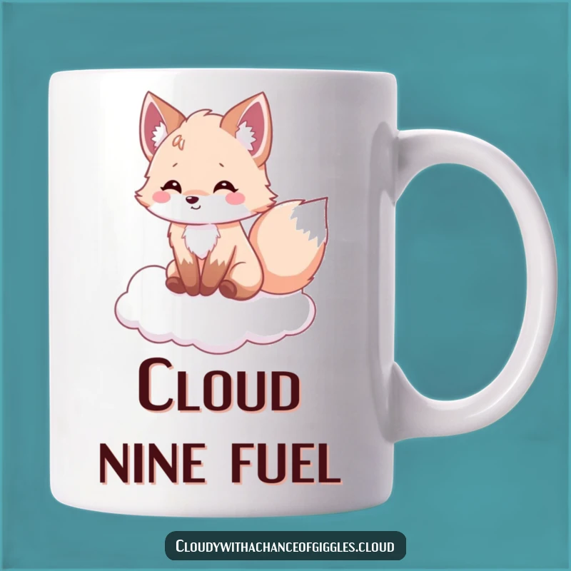 Funny Fox Cloud Rider Mug: Joyful & Hilarious Gift for Animal Lovers