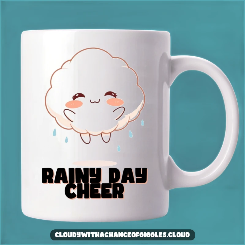 Funny Joyful Rain Cloud Mug: Brighten Your Day with Cheerful Storms