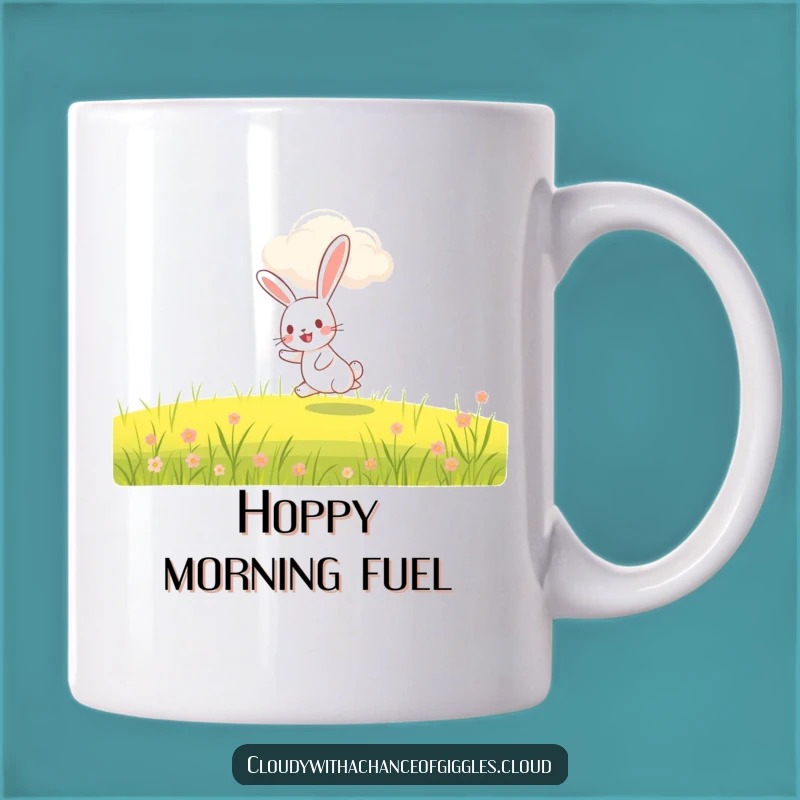Funny Rabbit Cloud Mug: Whimsical Meadow Hopper, Perfect Funny Gift for Joyful Souls