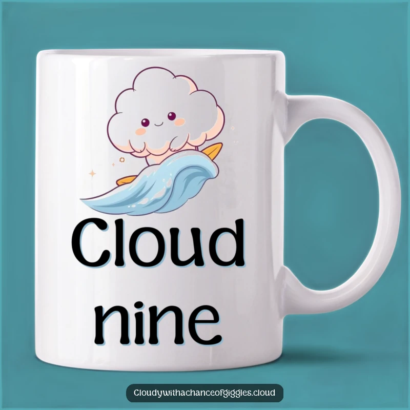 Funny Surfing Cloud Animal Mug - Relaxing & Whimsical Gift for Dreamers!