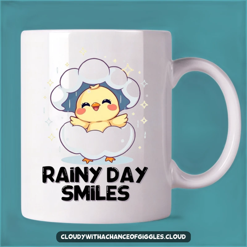 Funny Giggling Chick Cloud Mug: A Splash of Joyful Humor