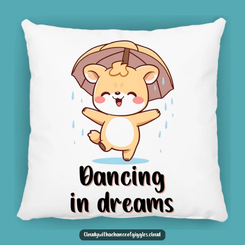 Happy Animal Rain Pillow: Comfy Funny Cushion for Joyful Vibes, Sweet Funny Gift