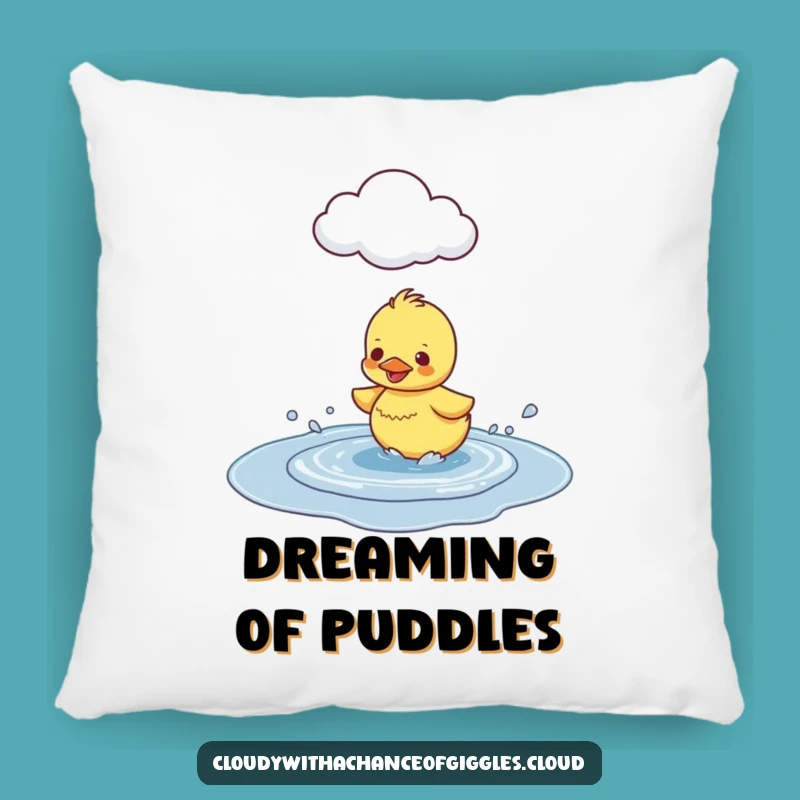 Funny Duckling Puddle Splash Pillow: Cuddle up with Cheerful Comfort
