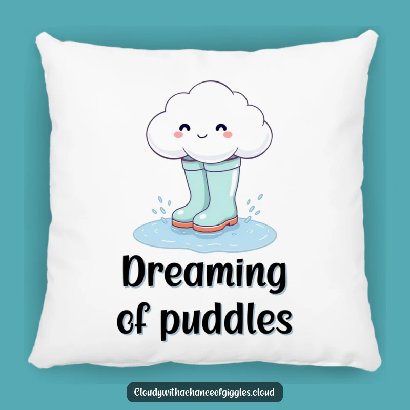 Funny Cloud Rain Boots Pillow - Cozy Comfort with a Humorous Touch!
