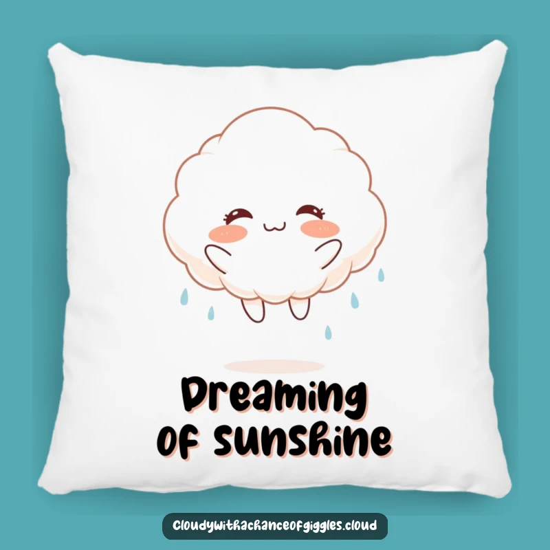 Funny Joyful Rain Cloud Pillow: Snuggle Up with Cheerful Comfort