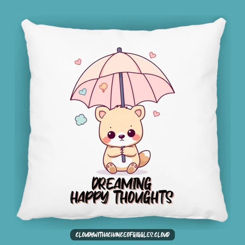 Funny Animal Happy Thoughts Umbrella Pillow: Snuggle with Joyful Comfort