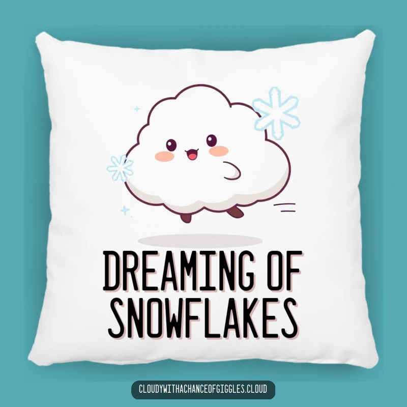 Funny Cloud Animal Pillow: Chasing Snowflake, Cozy Winter Comfort
