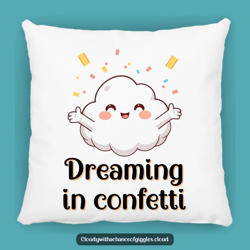 Funny Cloud Confetti Pillow: Add a Comfy and Hilarious Touch to Your Decor