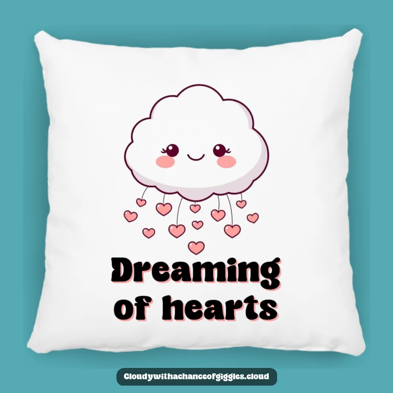 Funny Cloud Heart Rain Pillow: Cozy Comfort, Happy Face Accent Pillow Gift!