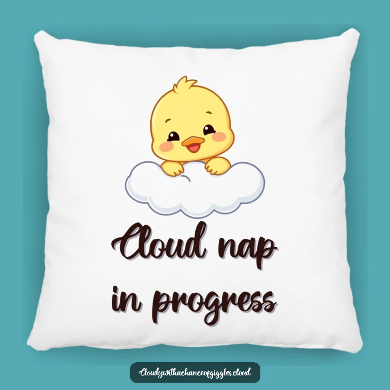 Funny Duckling Cloud Pillow: Soft Smiling Bird Cushion, Adorable Funny Gift for Comfort
