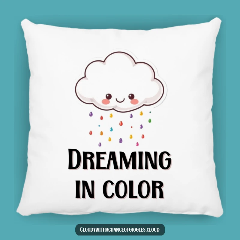 Funny Happy Cloud Pillow: Cozy Up with Color - A Hilarious Comfort Gift!