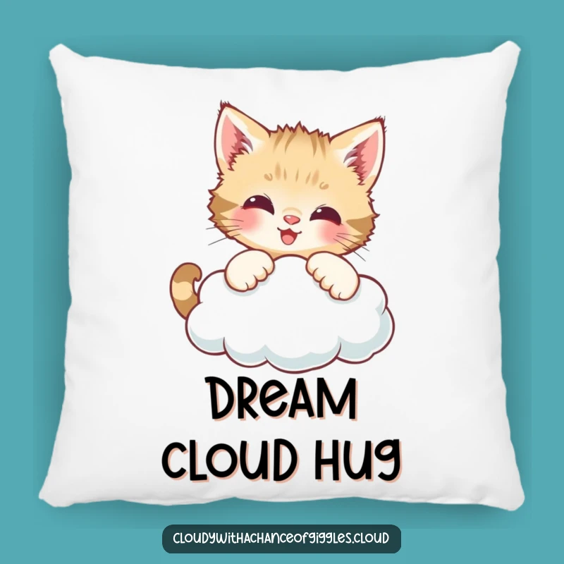 Funny Kitten Cloud Cuddle Pillow - Soft Comfort with Playful Charm