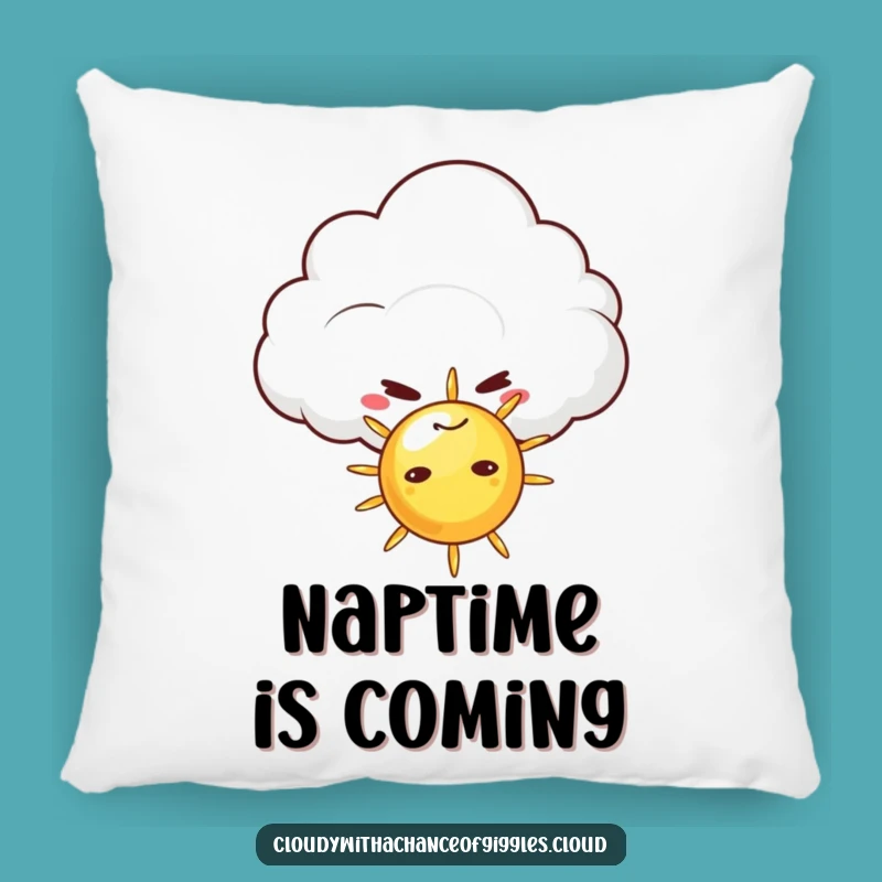 Funny Mischievous Cloud Pillow - Cozy & Cheeky Weather Accent