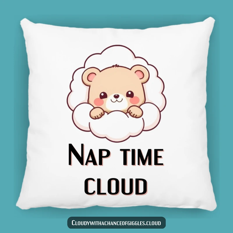 Funny Bear Cub Cloud Pillow: Cozy Cuteness, Peek-a-Boo Accent Pillow Gift!
