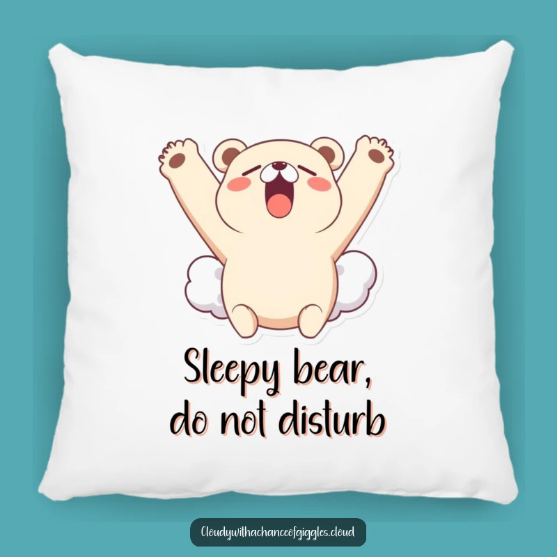 Funny Bear Cloud Yawn Pillow: Cozy Up with Sleepy Hugs