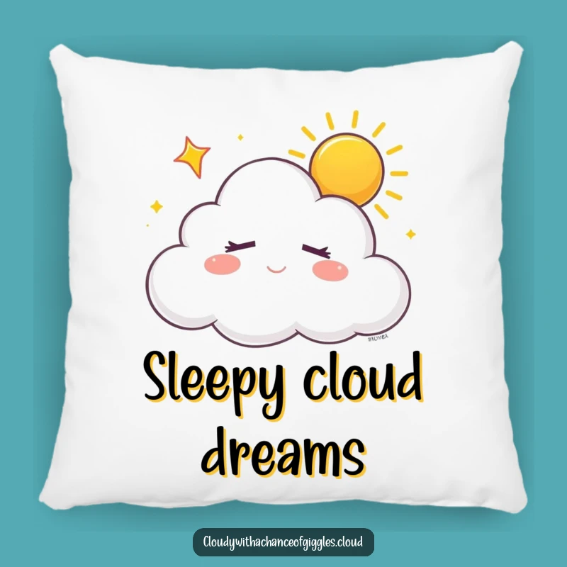 Funny Sleepy Cloud Pillow: Snuggle Up with Dreamy Comfort