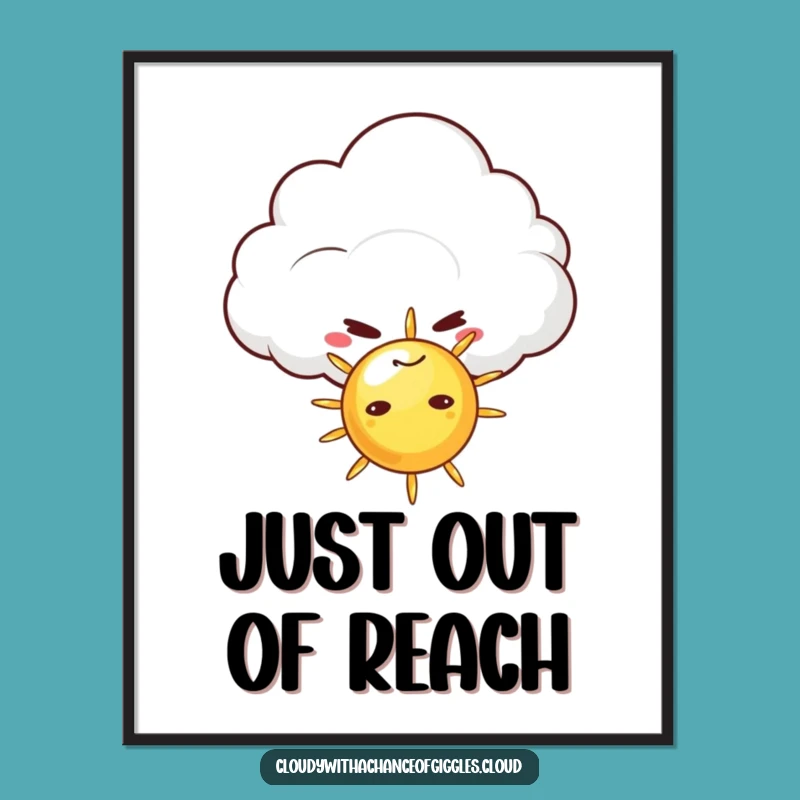 Funny Mischievous Cloud Digital Art - Instant Playful Decor Download