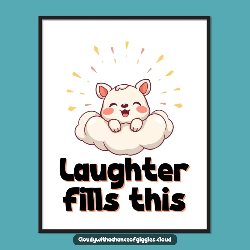 Funny Shy Laughing Animal Digital Art: Instant Whimsical Decor, High-Quality Humorous Gift Printable!