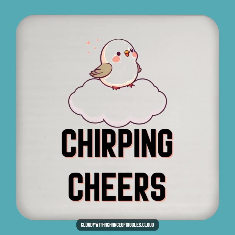 Funny Bird Cloud Drink Coasters: Protect Surfaces with Cartoon Melodies
