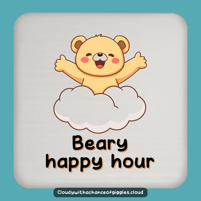 Funny Bear Cloud Ride Coaster - Protect Surfaces with Gleeful Style