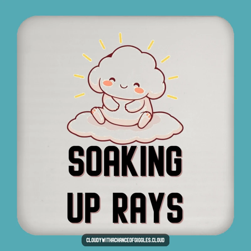 Funny Cloud Animal Drink Coaster: Sunny Stretch Protection, Cute Table Guard