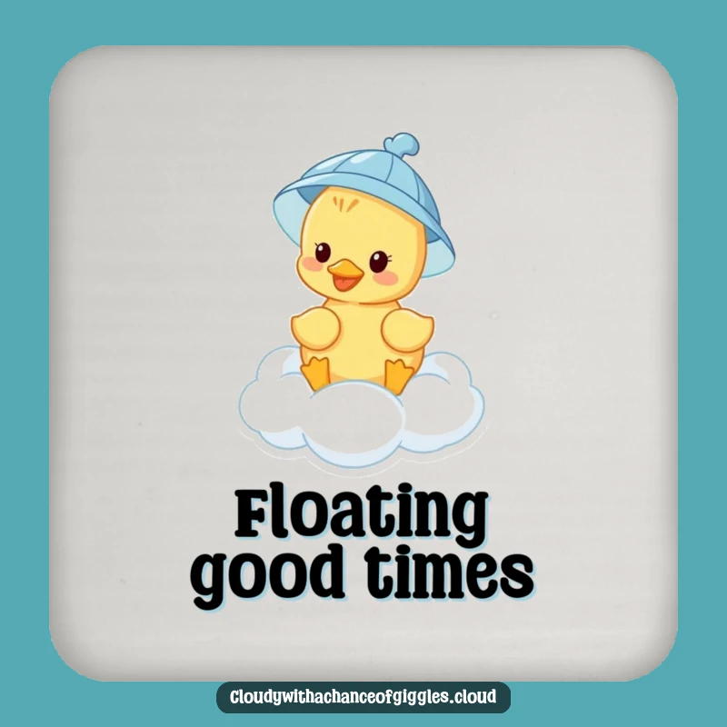 Funny Duckling Cloud Drink Coasters: Protect Surfaces with Cartoon Charm