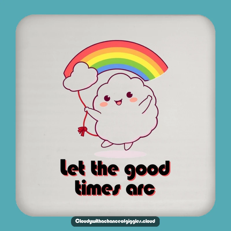 Funny Cloud Rainbow Jump Rope Coaster: Protect Surfaces with Fun, Cute Funny Gift