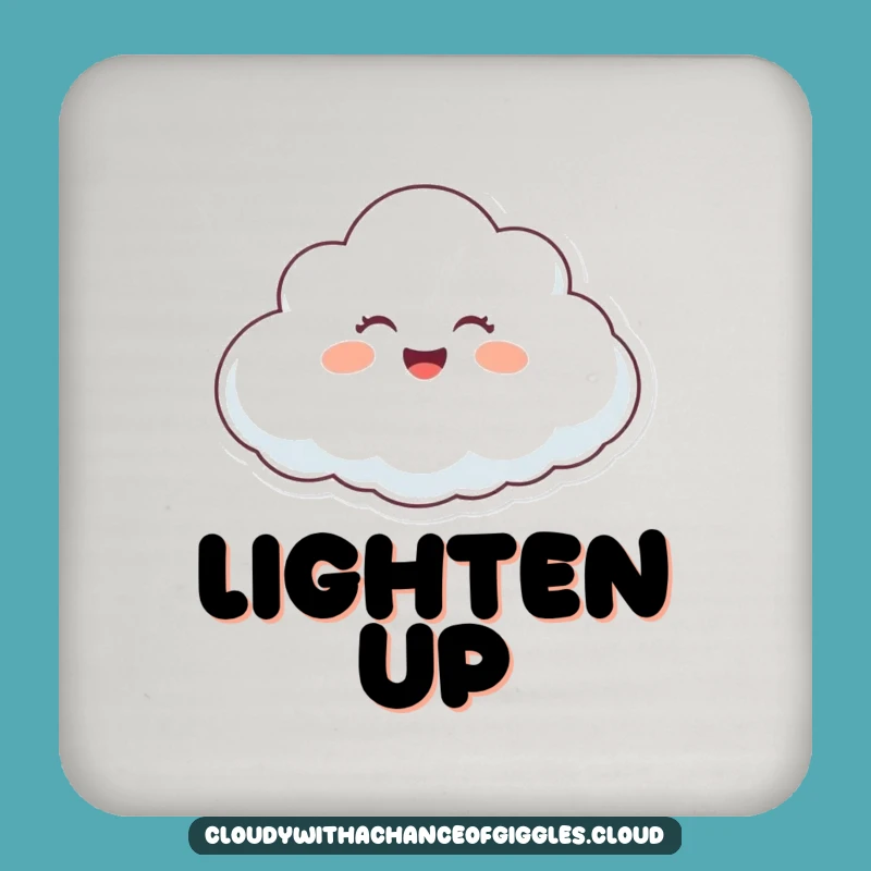 Funny Giggling Cloud Coaster - Protect Surfaces with Cheerful Style!