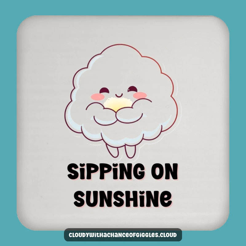 Funny Cloud Sunbeam Hug Coaster: Protect Surfaces with Warmth, Cute Funny Gift